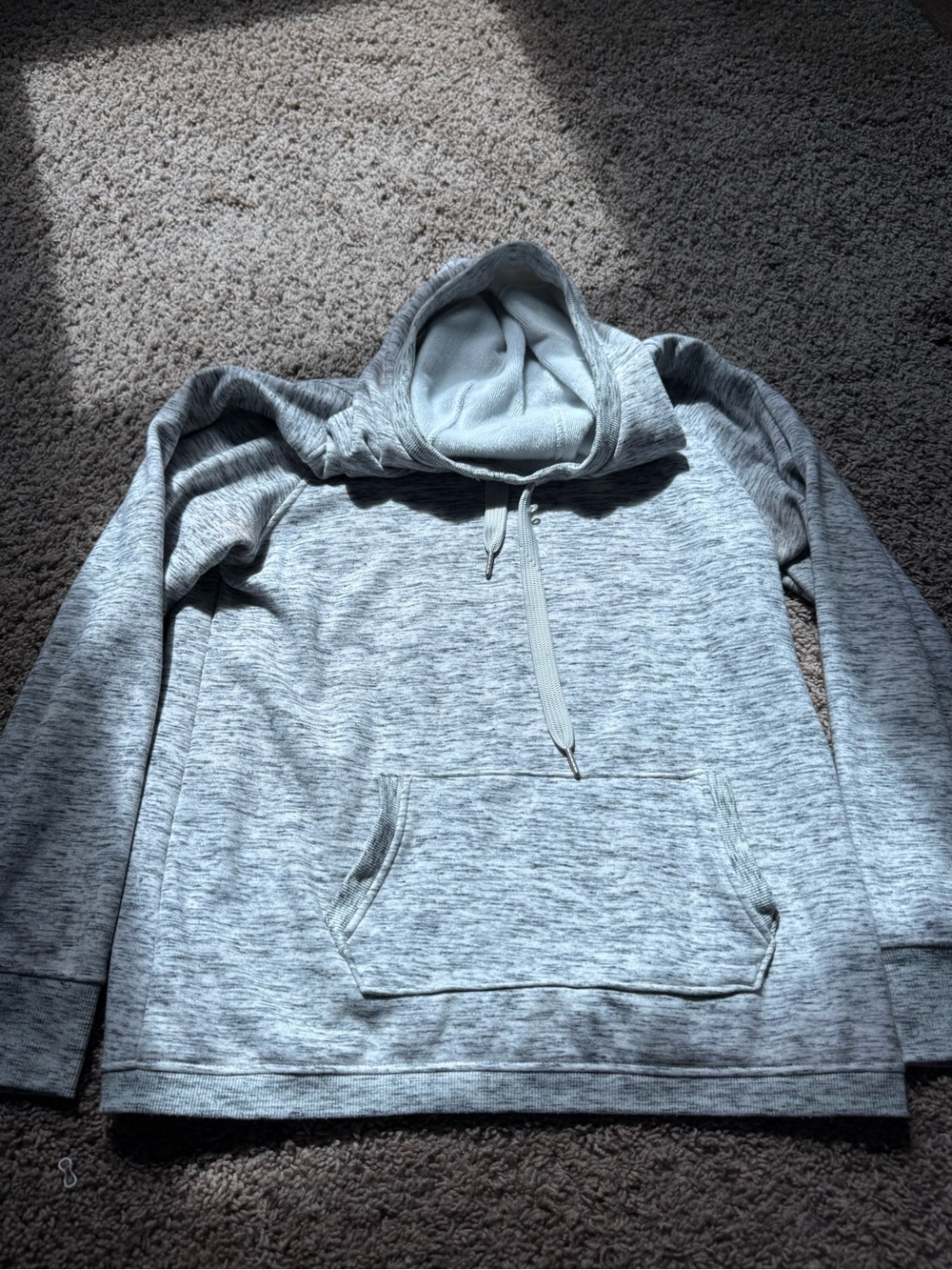 90 Degree By Reflex Women's Light Gray Zip-Up Hoodie Sweater